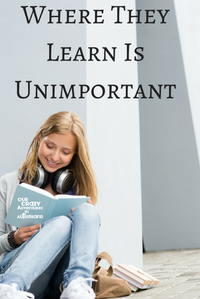 Where they learn is unimportant in homeschooling is a gentle reminder that learning can happen anywhere at anytime if you let it