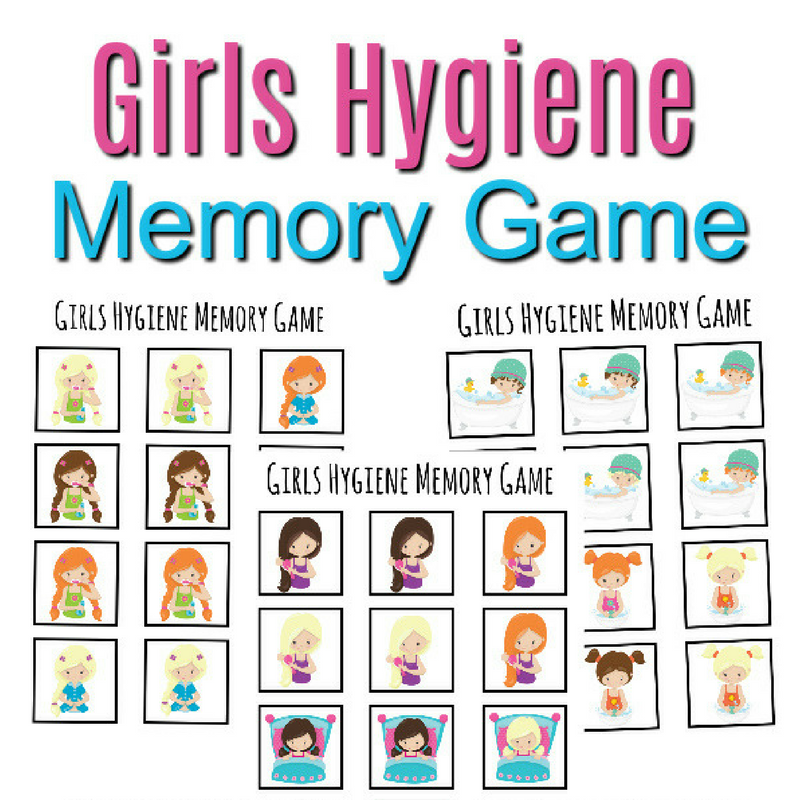 Girls Hygiene Memory Game