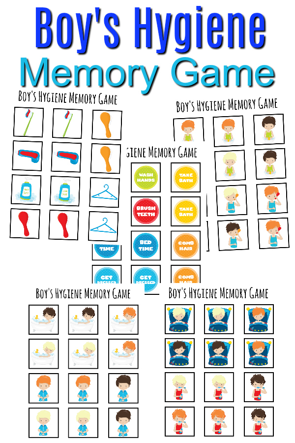 Boys Hygiene Memory Game