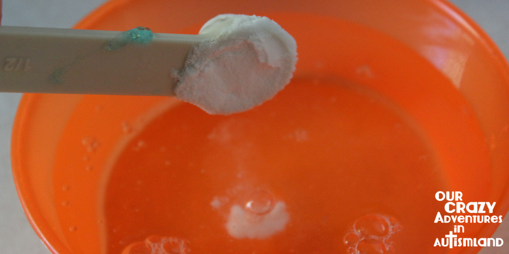 DIY slushie slime for occupational therapy fun is a frugal yet fun option for your at home occupational therapy program.