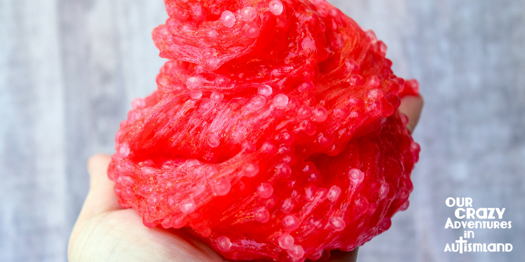 DIY slushie slime for occupational therapy fun is a frugal yet fun option for your at home occupational therapy program.