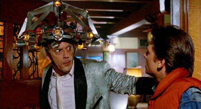 Doc Brown and Marty McFly in the movie Back to the Future