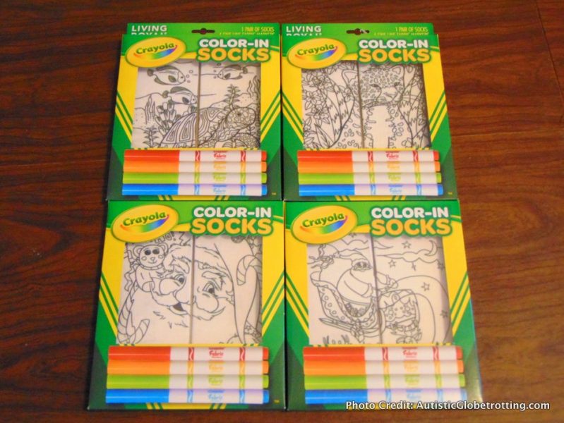 LivingRoyal color in Crayola socks kit