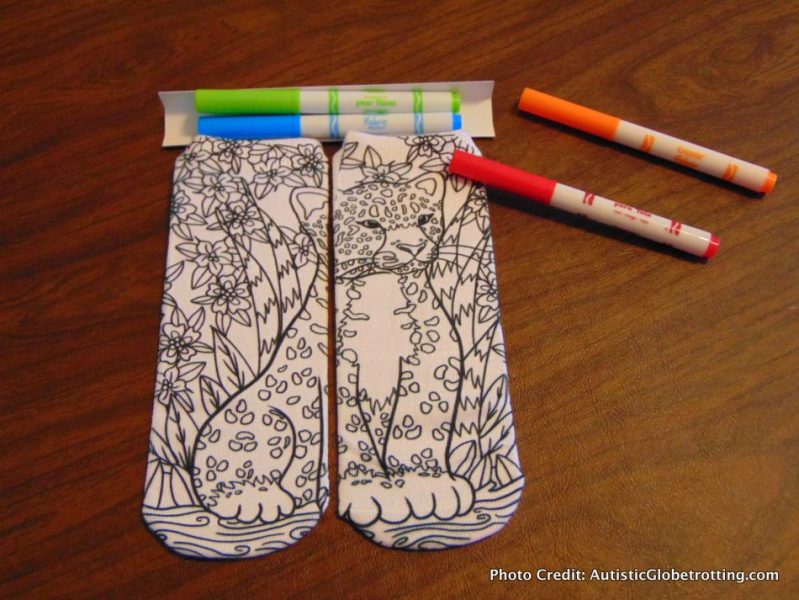 LivingRoyal color in Crayola socks coloring