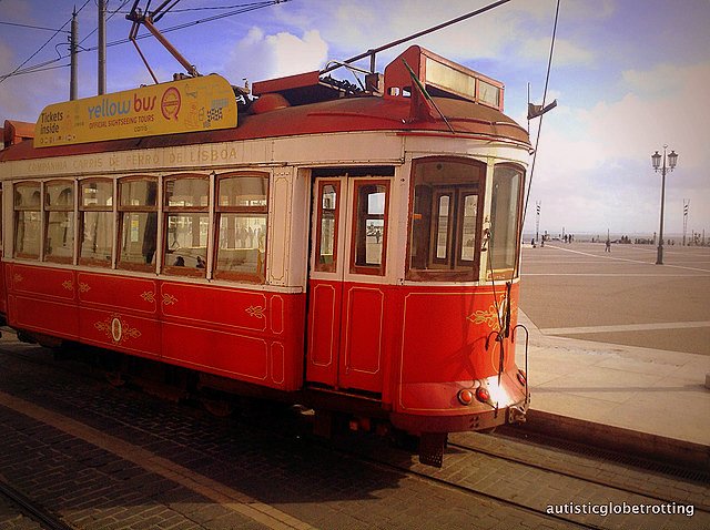 Taking Kids with Autism to Lisbon Portugal tram