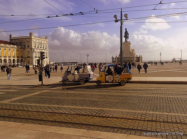 Taking Kids with Autism to Lisbon Portugal street