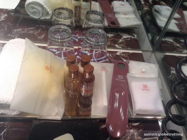 The Family friendly Sheraton Lisbon Portugal amenity kit