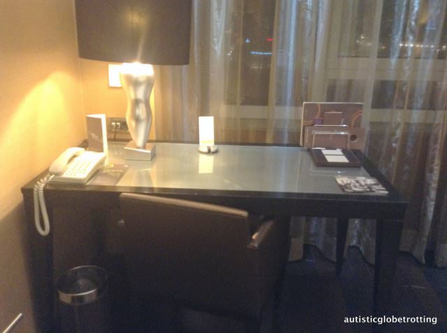 The Family friendly Sheraton Lisbon Portugal desk