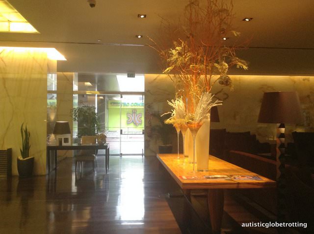 The Family friendly Sheraton Lisbon Portugal lobby