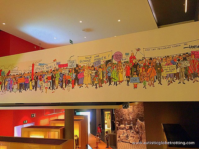 Exploring the Hergé Museum with Family cartoon