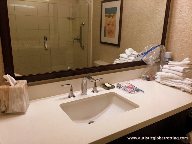 Family Stay at the Manhattan Beach Marriott sink