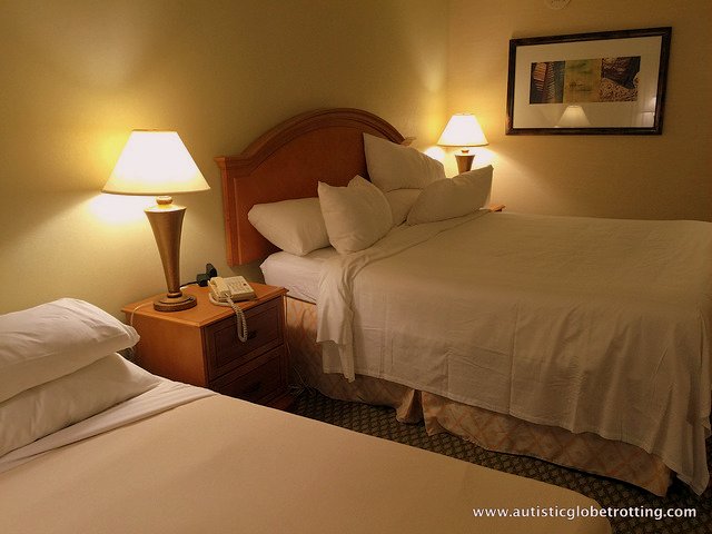 Family Stay at the Manhattan Beach Marriott bed