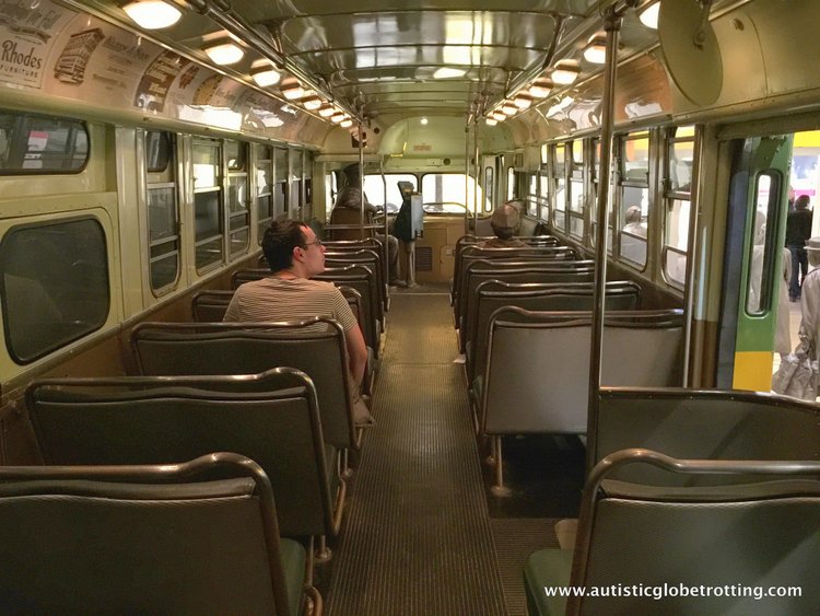 Taking the Kids to Memphis National Civil Rights Museum bus seat
