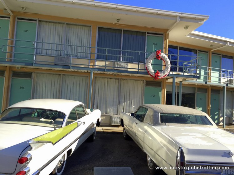 Taking the Kids to Memphis National Civil Rights Museum motel balcony