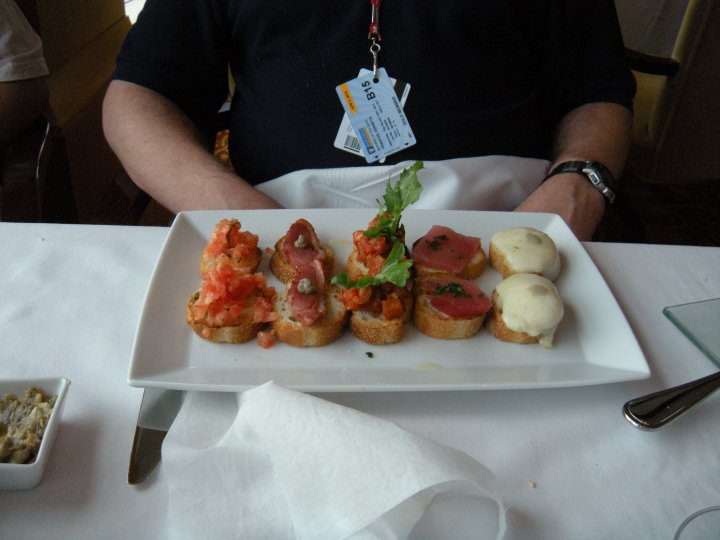 Mariner of the Seas Portofino restaurant appetizers