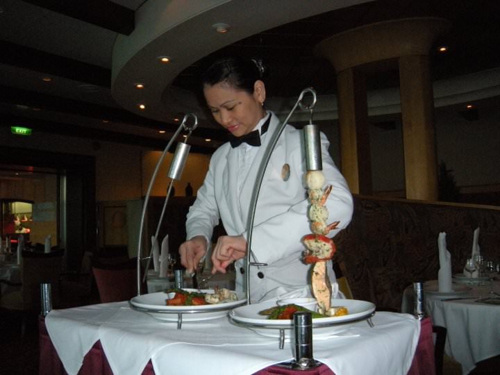 Mariner of the Seas Portofino restaurant server