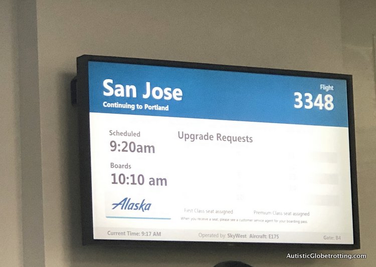 Alaska Airlines Exceeds Expectations Despite a 2 Hour Delay first gate posting