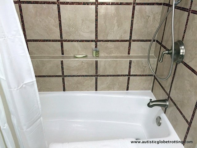 Family Friendly Stay at the Walt Disney World Swan Hotel tub