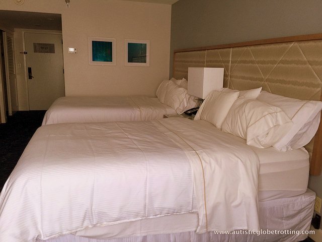 Family Friendly Stay at the Walt Disney World Dolphin Hotel bed