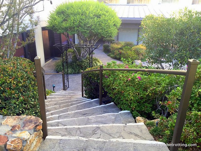 Family Stay at the DoubleTree Los Angeles stair