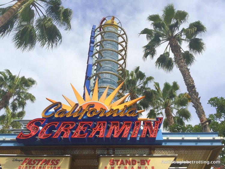 Eight Best Disneyland Thrill Rides for Kids with Autism california screaming neon ride