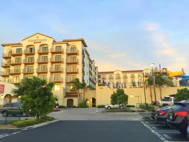The Family Friendly Courtyard Anaheim Theme Park Entrance Hotel building