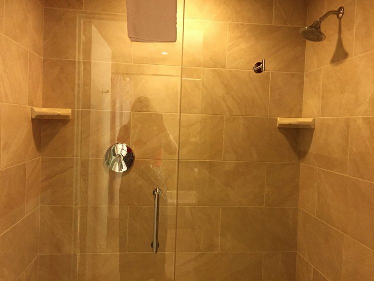 The Family Friendly Courtyard Anaheim Theme Park Entrance Hotel shower
