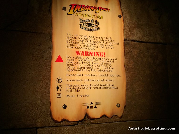 Eight Best Disneyland Thrill Rides for Kids with Autism indiana jones entrance sign