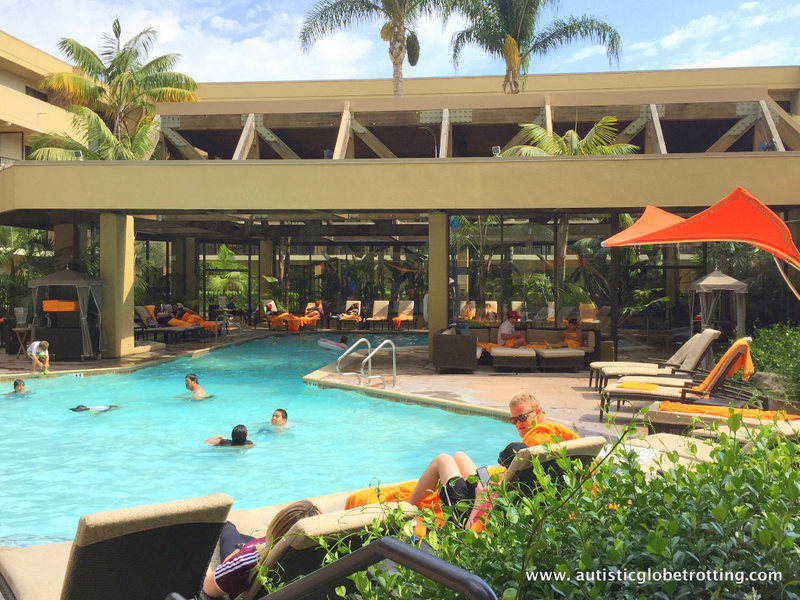 Our Family stay at the Anaheim Marriott pool