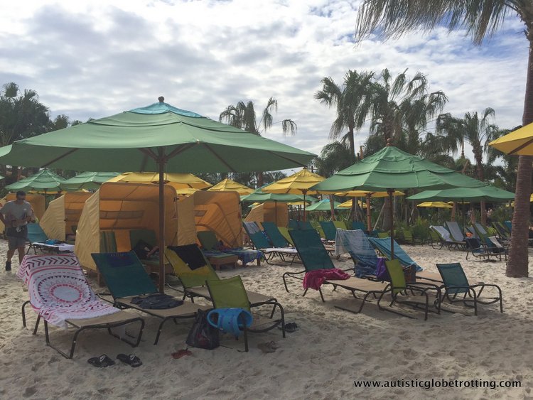 16 Best Tips for Visiting Universal's Volcano Bay with Autism cabana