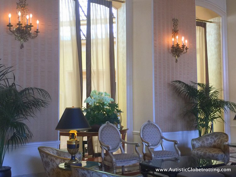 Family Luxury Stay at the Intercontinental Mark Hopkins San Francisco eleborate entry