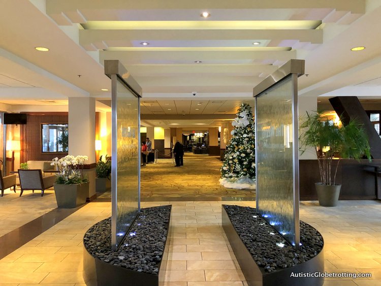 Our Family Friendly stay at the Westin San Francisco Airport Hotel water cascade