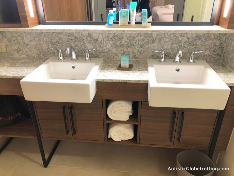 Disney Coronado Springs Resort Tips for Families vanity area