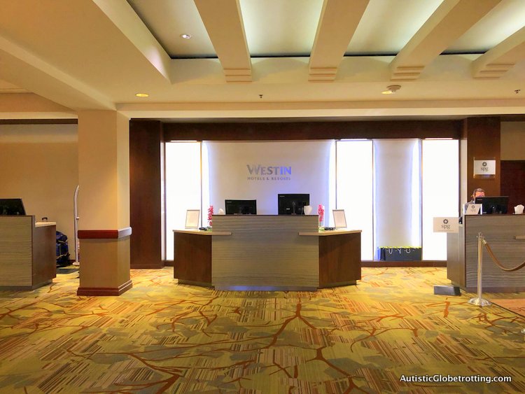 Our Family Friendly stay at the Westin San Francisco Airport Hotel desk