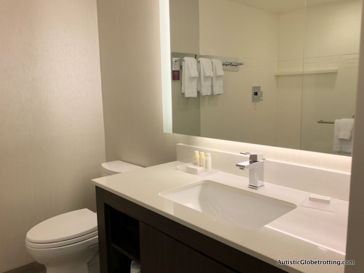 Residence Inn San Jose Cupertino caters to Autism Families sink in bathroom
