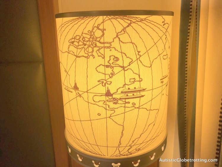 disney deluxe family oceanviewstateroom with verandah lamp shades decor