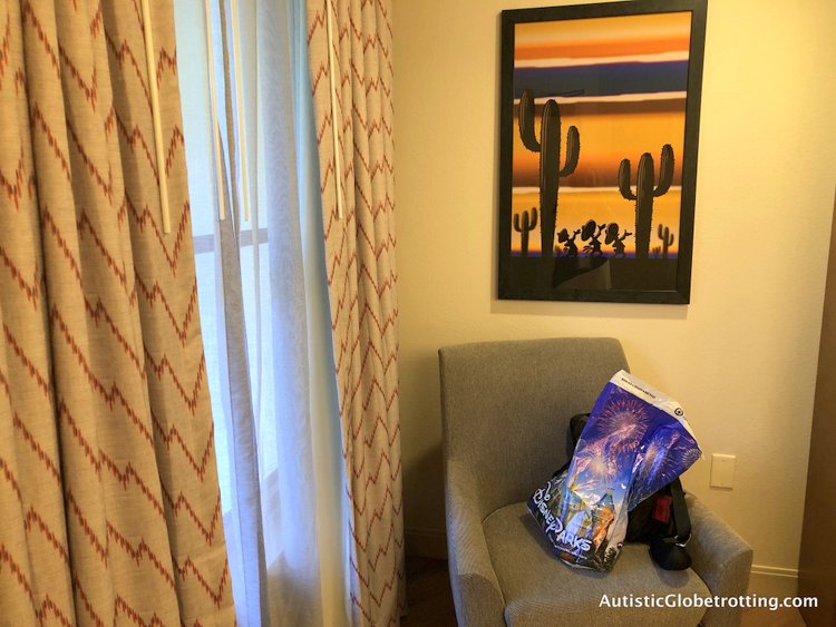 Disney Coronado Springs Resort Tips for Families arm chair by the window