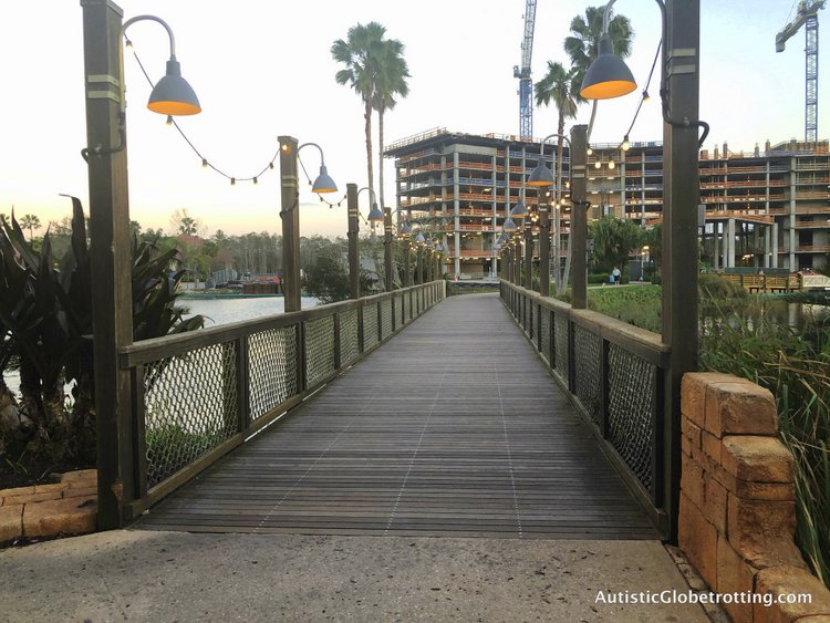 Disney Coronado Springs Resort Tips for Families bridge across to el centro