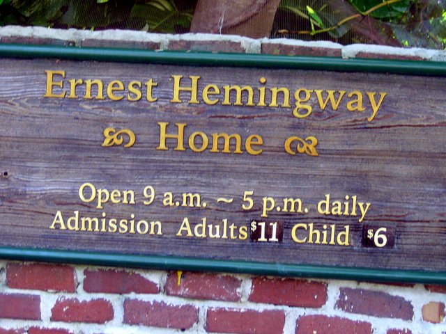 Taking Kids to the Hemingway House Museum sign