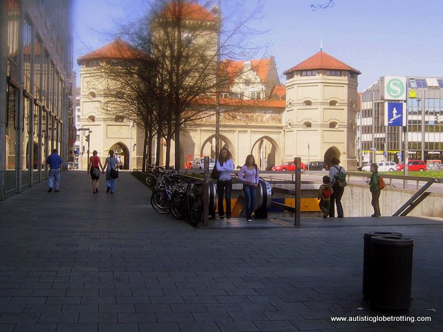 Taking the Family through Munich Germany building
