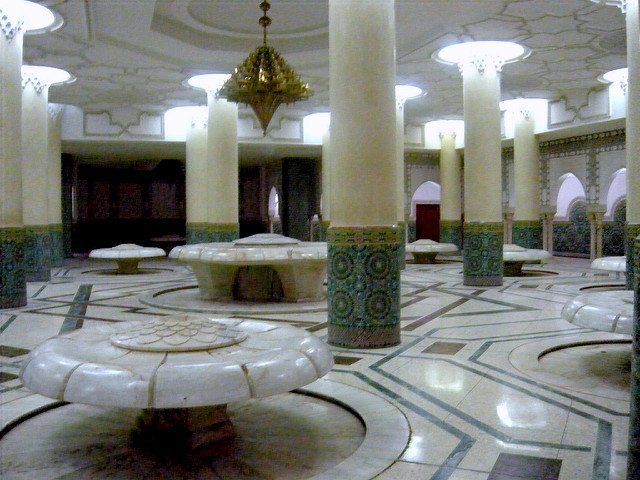 Family Trip to Hassan II Mosque Casablanca white