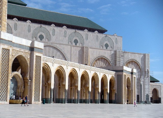 Family Trip to Hassan II Mosque Casablanca street