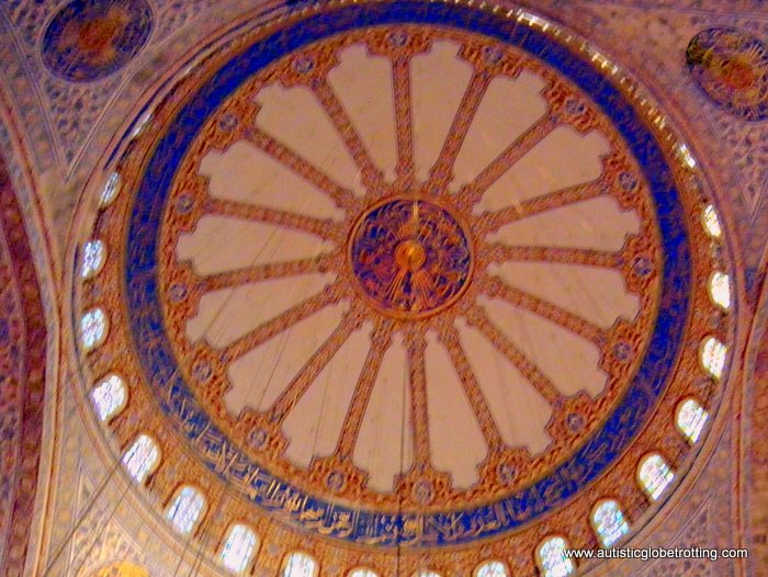 Taking the Family to Istanbul Turkey ceiling