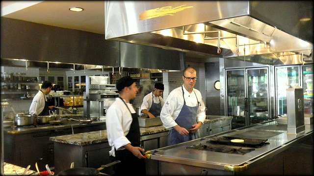 Brunch at Scarpetta Beverly Hills California kitchen