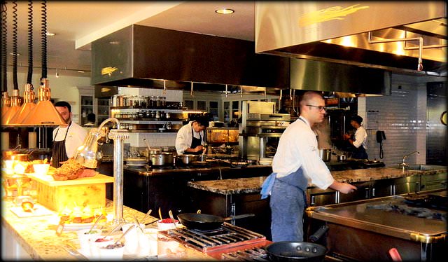 Brunch at Scarpetta Beverly Hills California open kitchen