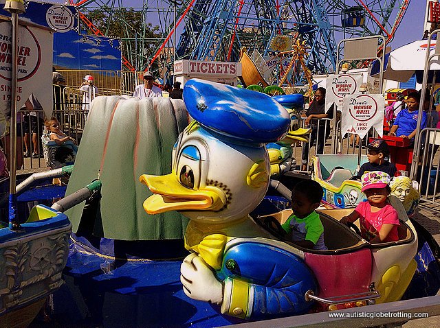 Family Fun on New York's Coney Island duck