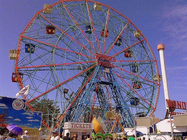 Family Fun on New York's Coney Island wheel