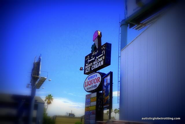 A taste of Paradise - Mashti Malone’s Ice cream in Hollywood entrance