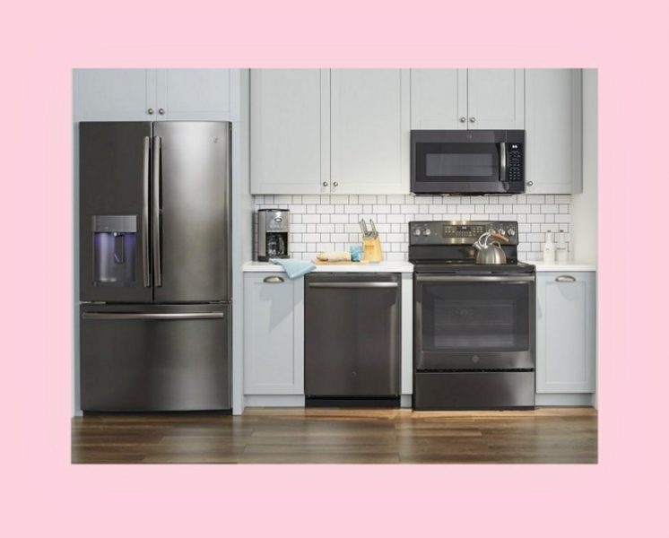 GE kitchen, GE Black Stainless Kitchen, kitchen shell