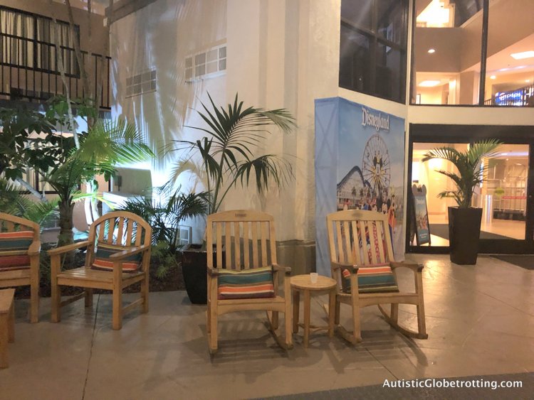 Family Friendly Fairfield Inn Anaheim rocking chairs